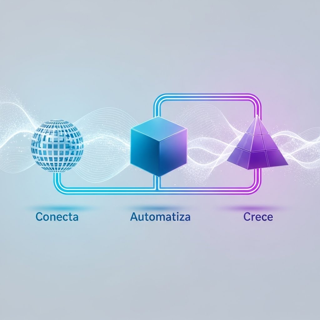 Team collaborating with a hologram